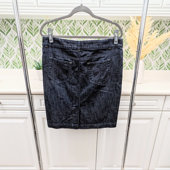 Lilly Pulitzer Dempsey Palm Beach Fit Denim Skirt Size 10 - Picture 5 of 6